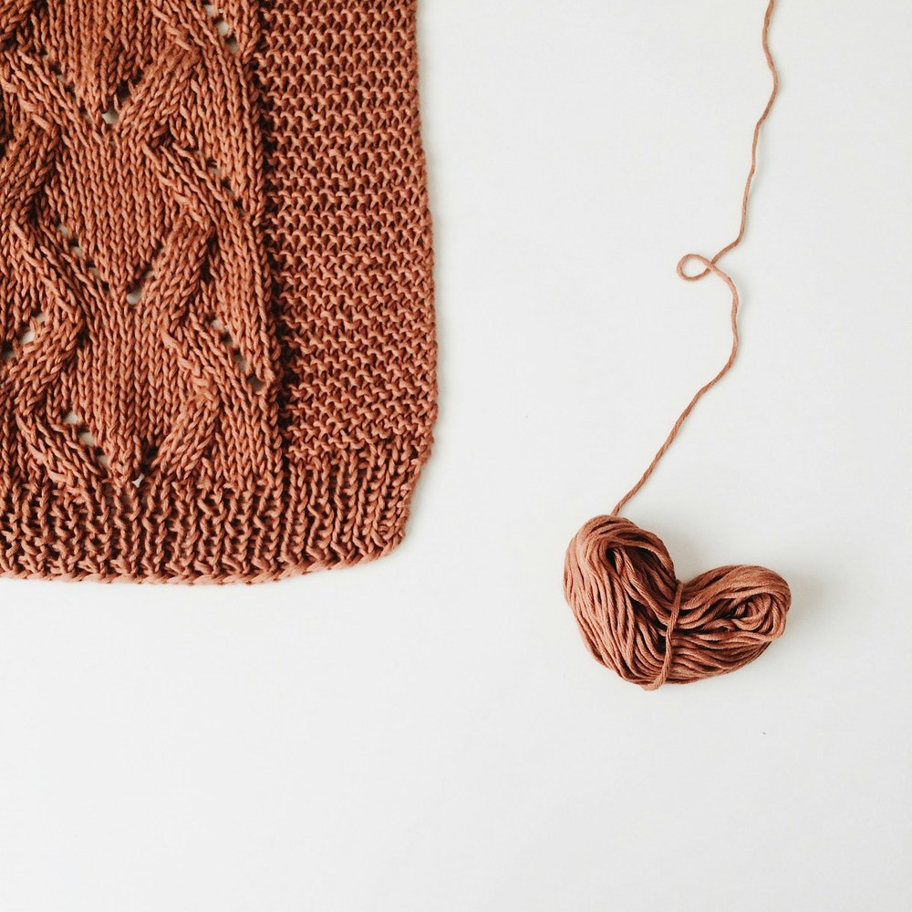 [TT-BEBE-010] Knitted Baby Blanket - Terracotta
