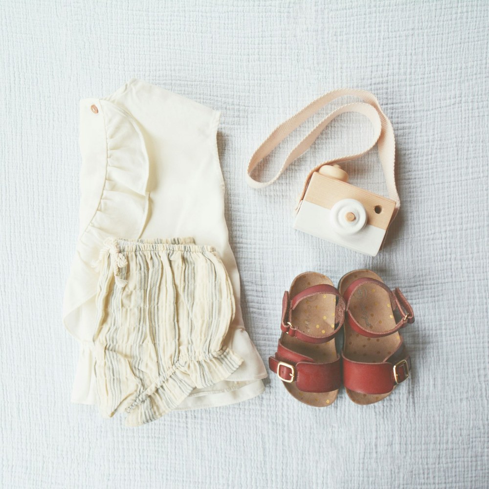 [TT-BEBE-001] Organic Cotton Kimono Bodysuit - Ecru